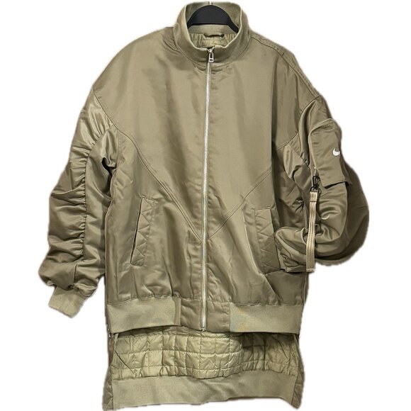 Nike Women's Therma Fit Oversized Bomber JacketOlive S/M